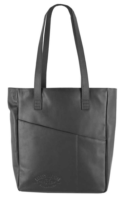Harley-Davidson Women's Wicked Roses Leather Tote Bag, Black HDWBA11685 - Wisconsin Harley-Davidson