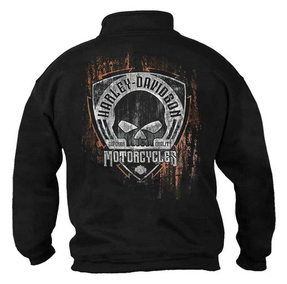 Harley-Davidson® Men's Corrosion Skull 1/4 Zip Cadet