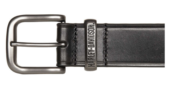 Harley-Davidson® Men's Metal Keeper H-D Logo Genuine Leather Belt
