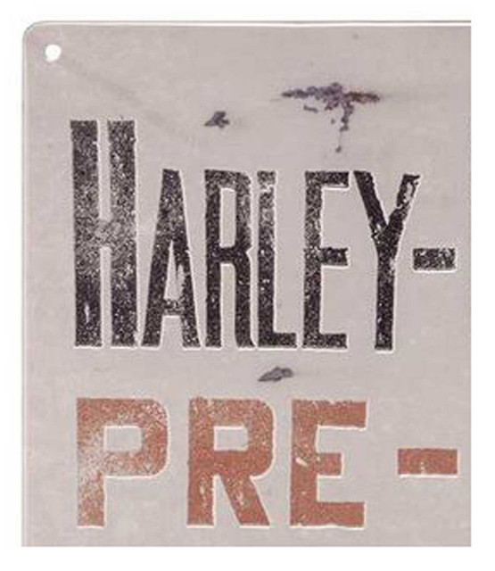 Harley-Davidson® Embossed Tin Sign, Pre-Luxe Bar & Shield