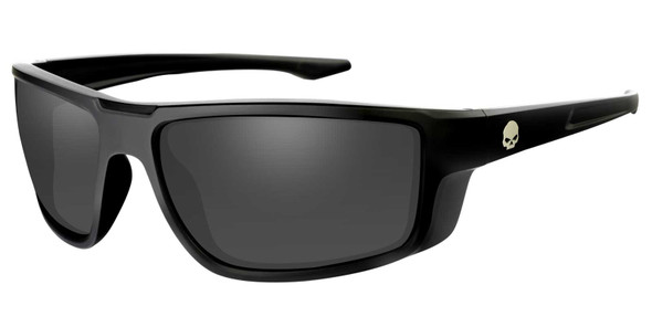 Harley-Davidson Men's Chain Willie G Skull Sunglasses - Gray Lenses/Black Frames - Wisconsin Harley-Davidson