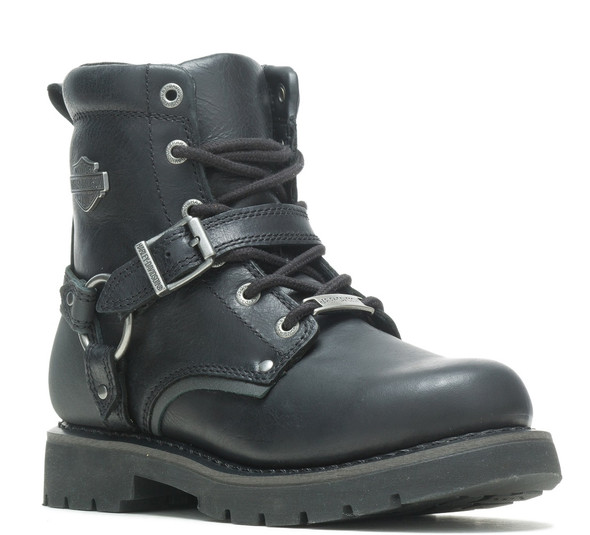 Harley-Davidson Women's Becky Flash 6-Inch Black or Grey Motorcycle Boots D87245 - Wisconsin Harley-Davidson