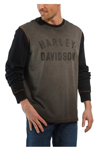 Harley-Davidson® Men's Iron Bond Long Sleeve Colorblocked T-Shirt