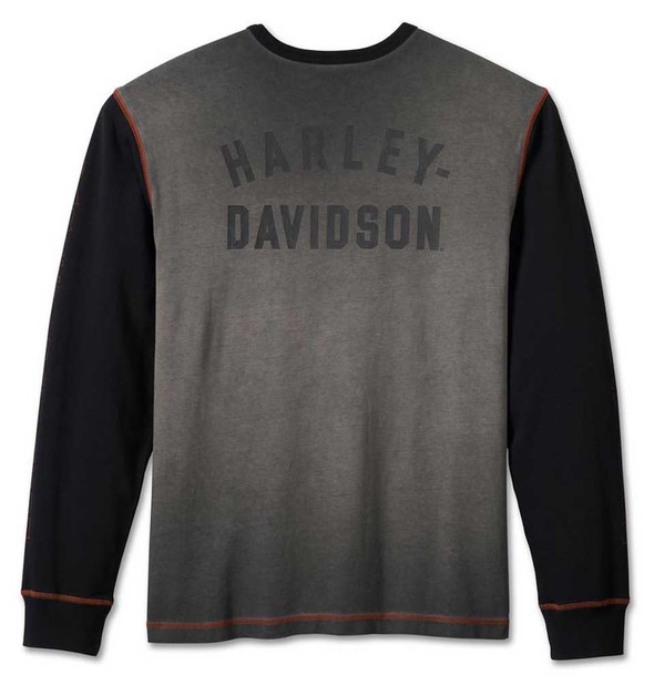 Harley-Davidson® Men's Iron Bond Long Sleeve Colorblock Henley