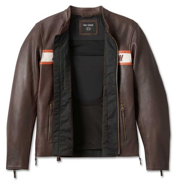 Harley-Davidson® Men's Victory Lane II Leather Jacket - Java Brown