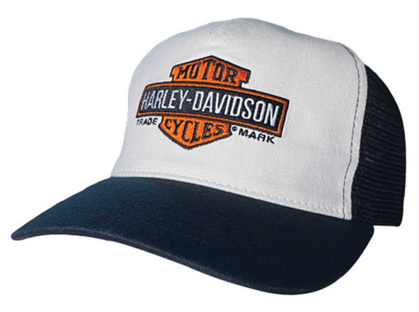 Harley-Davidson Men's Rural Bar & Shield Snapback Colorblocked Mesh Trucker Hat - Wisconsin Harley-Davidson
