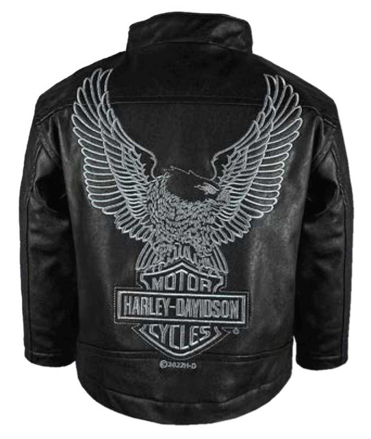 y2k✨️ Harley-Davidson ロゴ スタッズ ライダース ジャケット Harley-Davidson® Little Boys' B&S Logo Faux Leather Toddler