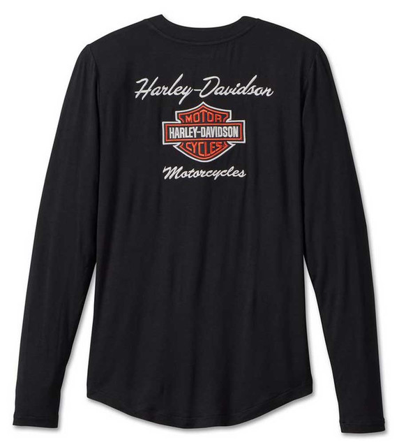 Harley-Davidson® Women's Iconic Laced Front Long Sleeve Henley