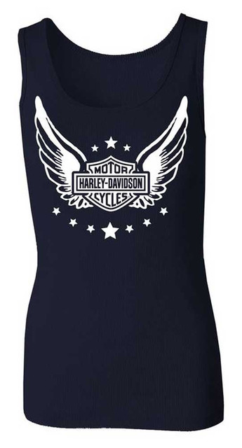 Harley-Davidson Women's Wounded Warrior Project Tank Top - Blue 96477-22VW - Wisconsin Harley-Davidson