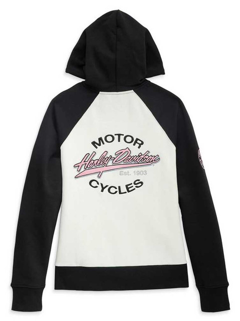y2k✨️ Harley-Davidson 希少 ハーフジップ ロゴ パーカー Vintage Y2K Harley Davidson Flame Logo Faded Grunge Zip