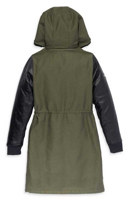 Harley-Davidson® Women's Up North Parka w/ Leather Sleeves - Green