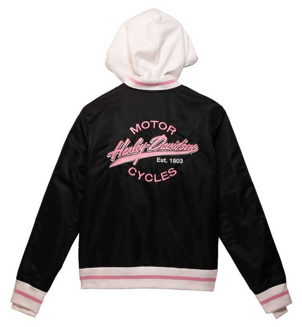 Harley-Davidson® Women's Pink Label 3-in-1 Bomber Jacket - Black