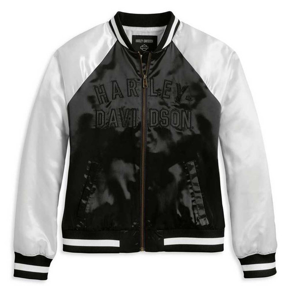 Harley-Davidson Women's Classic Eagle Colorblocked Bomber Jacket 97418-23VW - Wisconsin Harley-Davidson