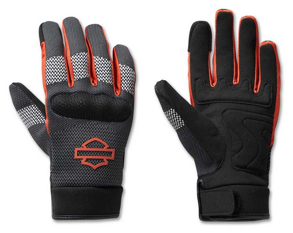 Harley-Davidson Women's Dyna Knit Mesh Full-Finger Gloves- Black/Gray 98154-23VW - Wisconsin Harley-Davidson