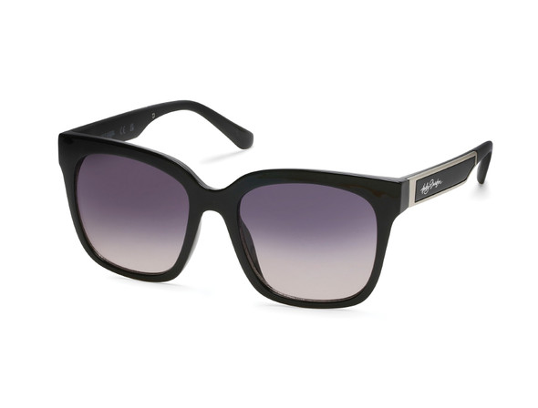 Harley-Davidson Women's Fashion Sunglasses, Black Frame & Gradient Smoke Lenses - Wisconsin Harley-Davidson