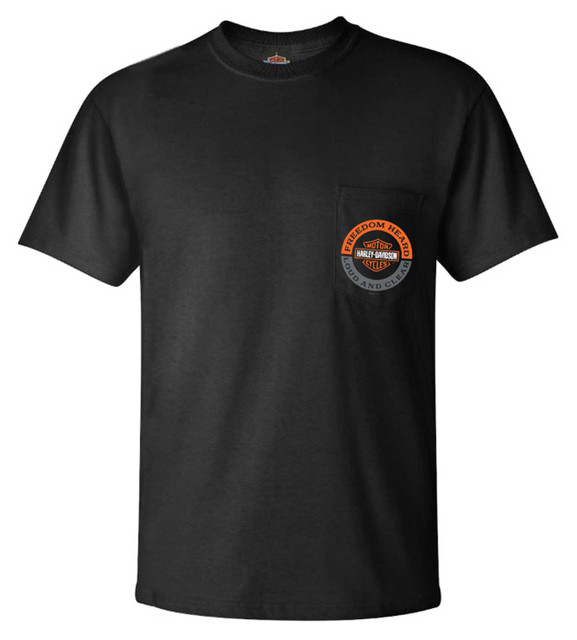 Harley-Davidson Men's Heard Loud Chest Pocket Short Sleeve Crew-Neck T-Shirt - Wisconsin Harley-Davidson