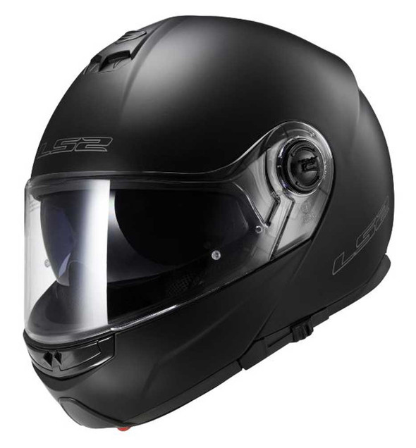 LS2 Helmets Modular Strobe Touring Motorcycle Helmet, Solid Matte Black 325-101 - Wisconsin Harley-Davidson