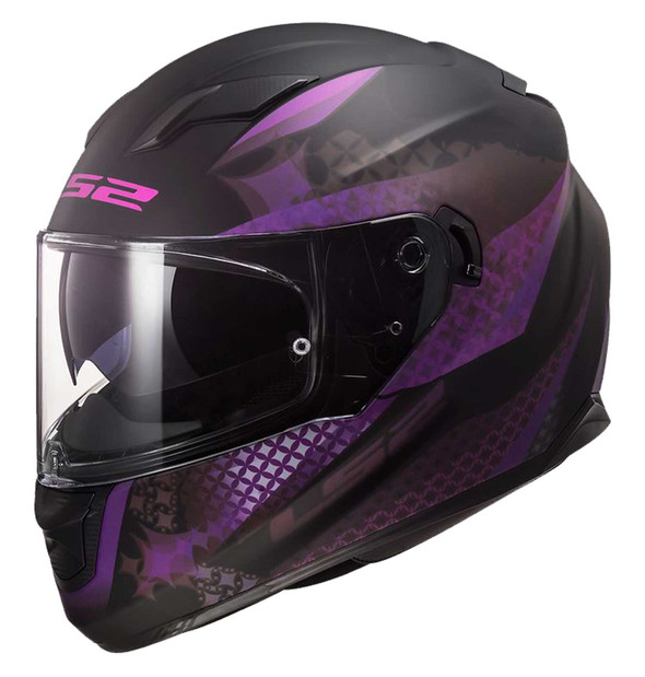 LS2 Helmets Lux Stream EVO Full Face Motorcycle Helmet, Matte Black/Pink - Wisconsin Harley-Davidson