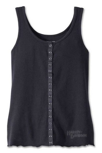 Harley-Davidson Women's Hometown B&S Fashion Sleeveless Tank - Black 97489-23VW - Wisconsin Harley-Davidson