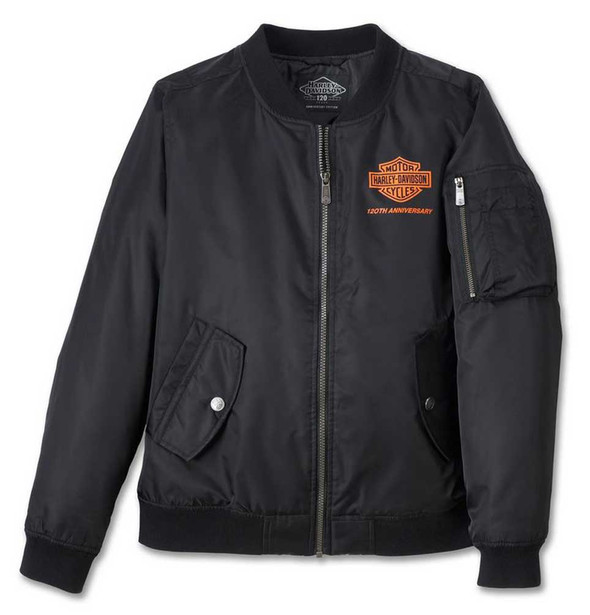 Harley-Davidson® Women's 120th Anniversary Bomber Jacket - Black