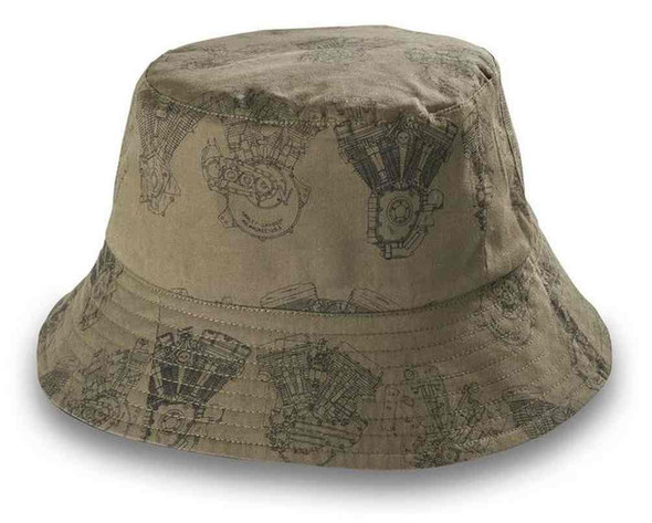Harley-Davidson® Men's Reversible Allover Aloha Bucket Hat - Black