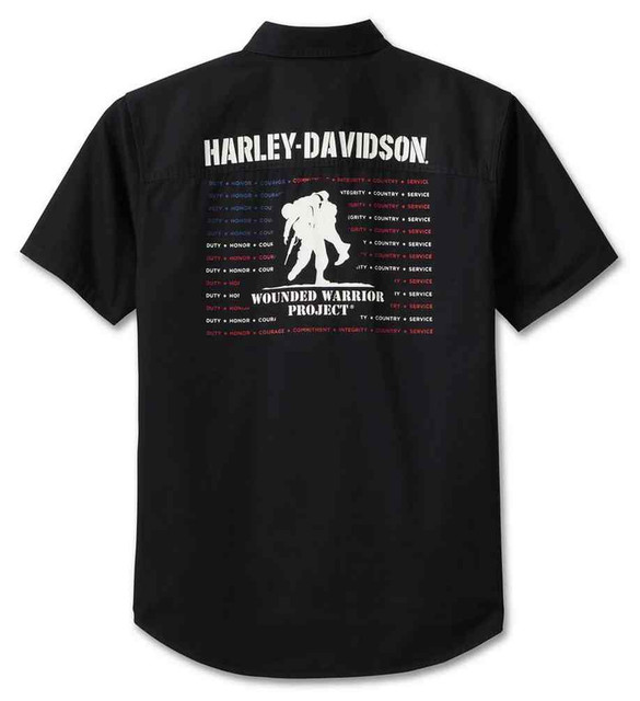 HARLEY-DAVIDSON 刺繍 開襟シャツ キューバシャツ ブラック 黒 HARLEY-DAVIDSON 刺繍 開襟シャツ キューバシャツ ブラック 黒