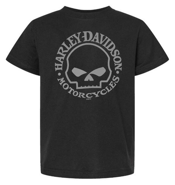 Harley-Davidson Big Boys' Willie G Skull Short Sleeve Crew-Neck Tee - Black - Wisconsin Harley-Davidson