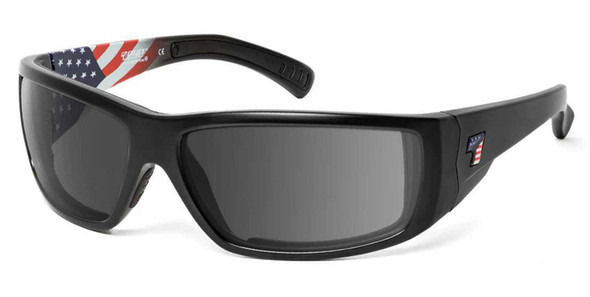 7EYE Unisex Maestro American Flag Darkshift Photochromic Eyewear - Black Frames - Wisconsin Harley-Davidson