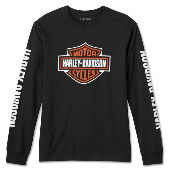 Harley-Davidson Men's Bar & Shield Long Sleeve Shirt - Black 99081-24VM - Wisconsin Harley-Davidson