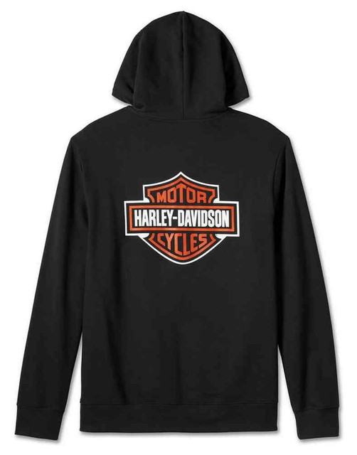 超希少XXXL ✨ ハーレーダビットソン イーグルロゴ パーカー ブラック Harley Davidson】イーグル フリース フルジップ パーカー (Harley