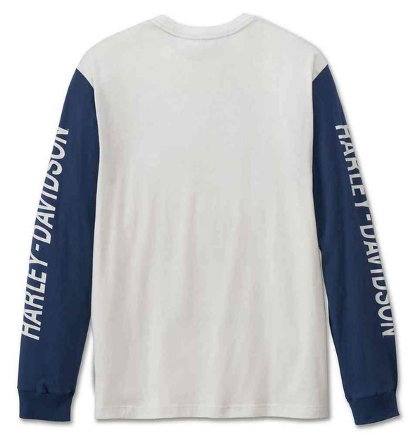 Tシャツ・カットソー Harley Davidson Iconic Logo Long Sleeve T-Shirt White HH1431 VINTAGE HARLEY DAVIDSON MESA ARIZONA LONG SLEEVES TEE SHIRT