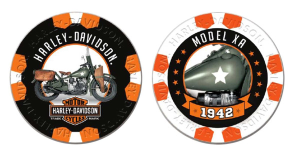 Harley-Davidson Vintage Series 9 - 1942 Model XA Collectible Poker Chips - Wisconsin Harley-Davidson