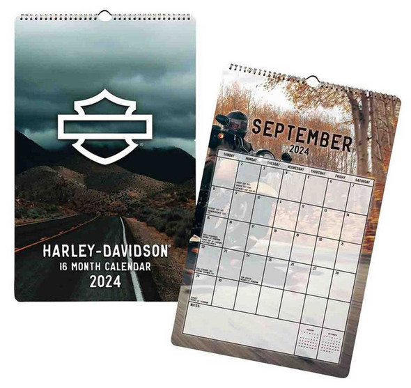 Harley-Davidson 2024 Ride Wall Hanging Calendar - 8.9 x 14 inches, Black - Wisconsin Harley-Davidson