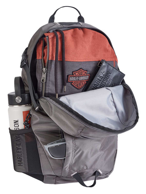 HARLEY-DAVIDSON バッグ グレー/ブラック Harley-Davidson® Embroidered B&S Zero Gravity Water-Resistant