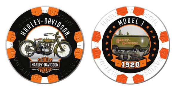 Harley-Davidson Vintage Series 5 - 1920 Model J Collectible Poker Chips - Wisconsin Harley-Davidson