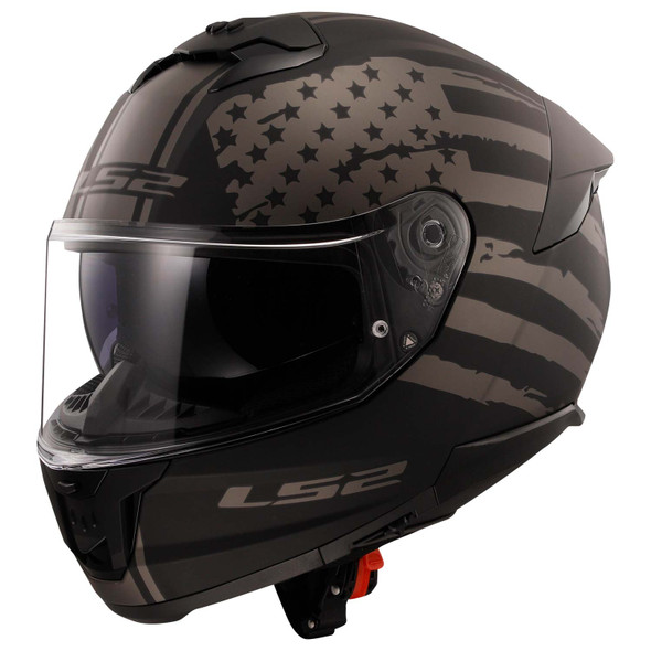 LS2 Helmets Stream II America Full Face Motorcycle Helmet - Black/Gray - Wisconsin Harley-Davidson