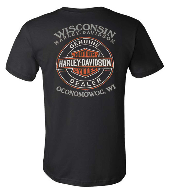 ◆Harley Davidson◆ Classic BS Ringer T-shirt Dark Gray HH15 Harley-Davidson® Men's Screamin' Eagle Lines Colorblocked
