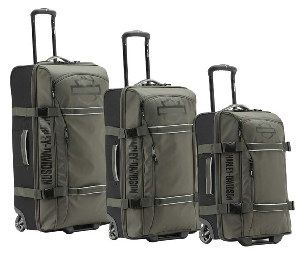 Harley-Davidson Nomad Wheeling Duffel Bag w/ Shark Wheels - Grape Leaf/Black - Wisconsin Harley-Davidson