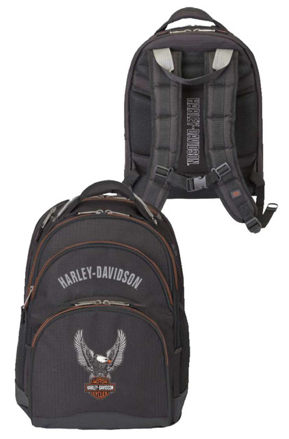Harley-Davidson® Eagle Bar & Shield Large Backpack, Black 99220
