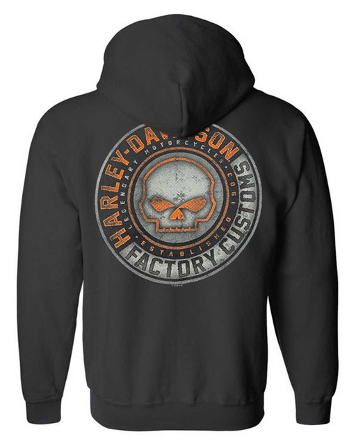 Harley-Davidson® Men's Halo Willie G Skull Cotton-Blend Zip-Up