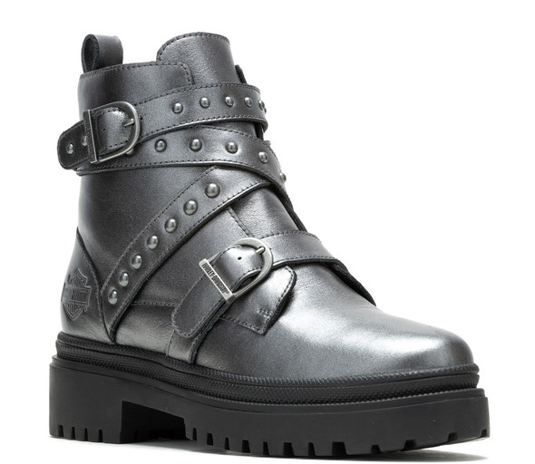 Harley-Davidson Women's Carrigan 5.25" Metallic Grey Fashion Boots D96305 - Wisconsin Harley-Davidson