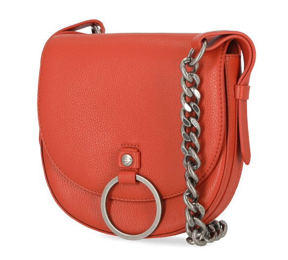 Harley-Davidson Women's Magnetic Flap Closure O Ring Satchel Xbody Purse Orange - Wisconsin Harley-Davidson