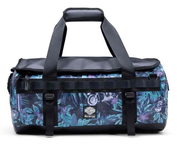 Harley-Davidson Reyn Spooner Hawaiian Waterproof Duffel Bag, Black 96918-23VM - Wisconsin Harley-Davidson