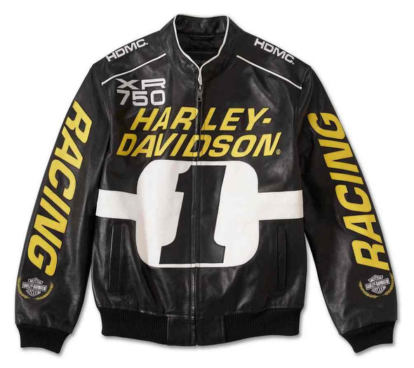 Harley-Davidson Men's Start Your Engines Leather Racing Jacket, Black 97027-24VM - Wisconsin Harley-Davidson