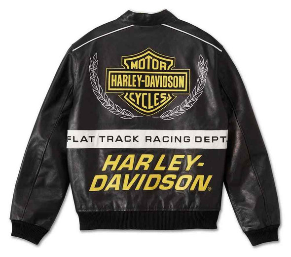 Harley-Davidson® Men's Start Your Engines Leather Racing Jacket