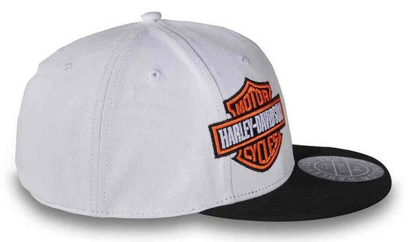 Harley-Davidson® Men's Highside Fitted Cotton Baseball Cap - White