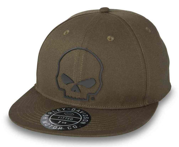 Harley-Davidson Men's Willie G Skull Fitted Baseball Cap - Green 97645-24VM - Wisconsin Harley-Davidson