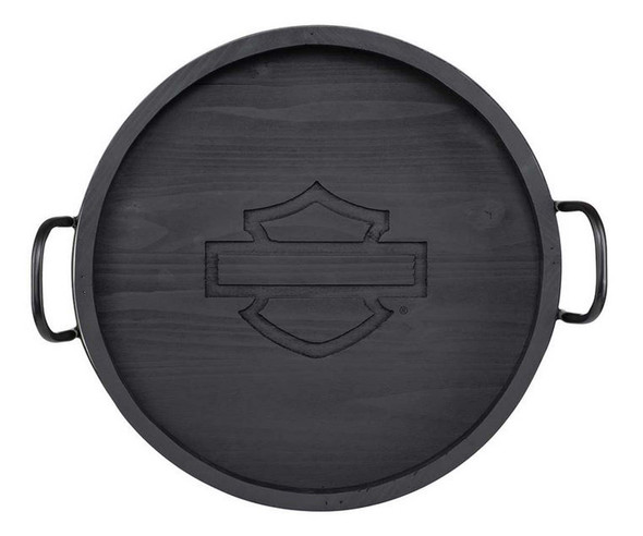 Harley-Davidson® Large Wooden Serving Tray w/ Metal Handles, 17