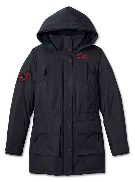 Harley-Davidson® Women's Juneau Fur Trim Parka Winter Jacket