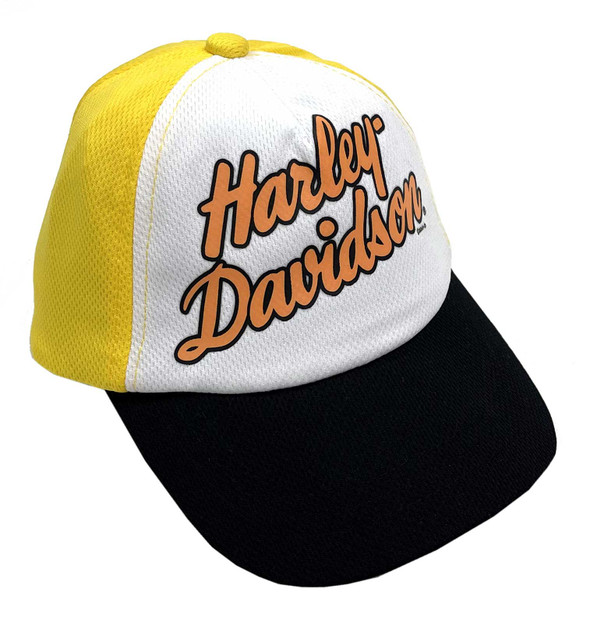 Harley-Davidson Little Girls' Mesh Colorblocked Baseball Cap w/ Criss Cross Back - Wisconsin Harley-Davidson